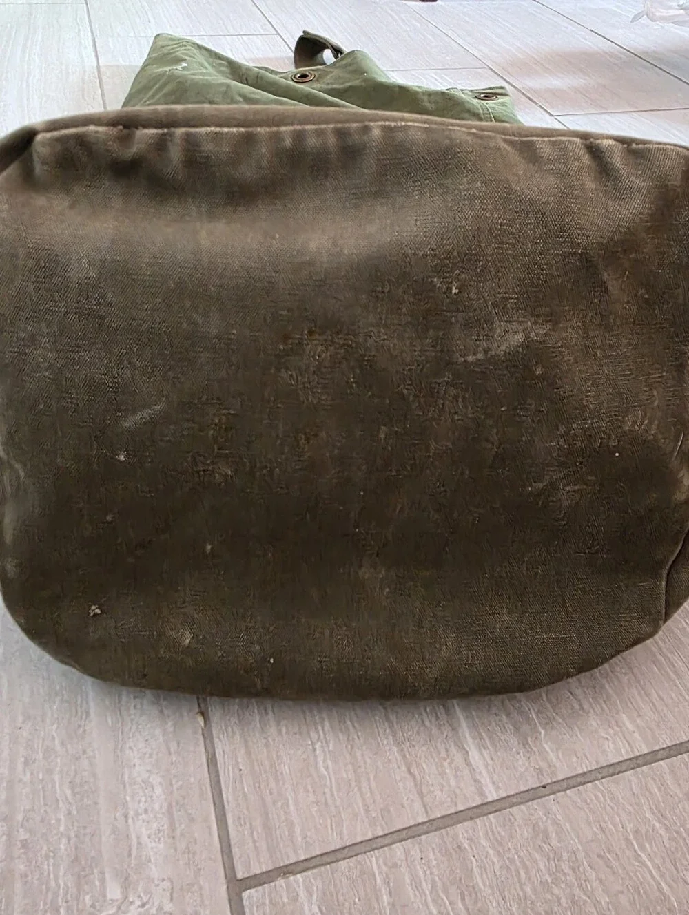 Vintage Authentic U.S. Army Canvas Duffel Bag - 1950s-60s Korean/Vietnam War Era